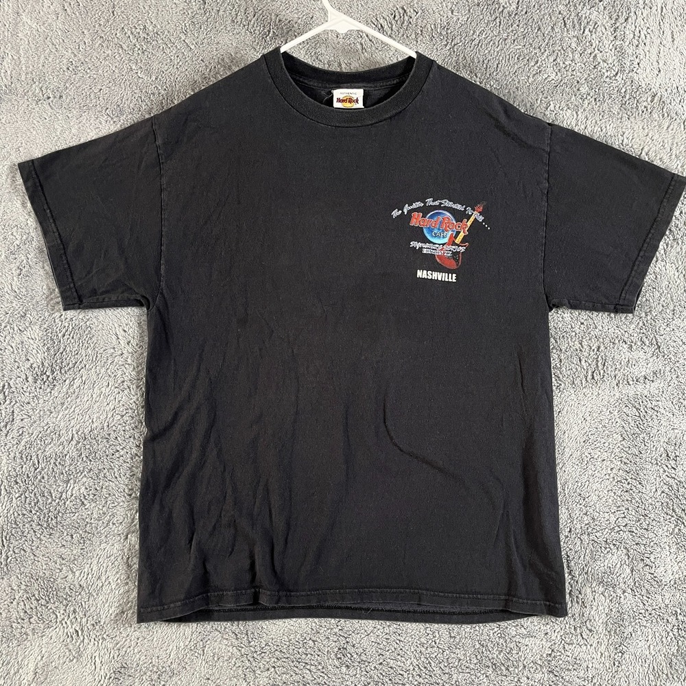 Hard Rock Cafe T-Shirt Mens Large Black Graphic Logo Short Sleeve Pullover Tee